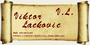 Viktor Lacković vizit kartica